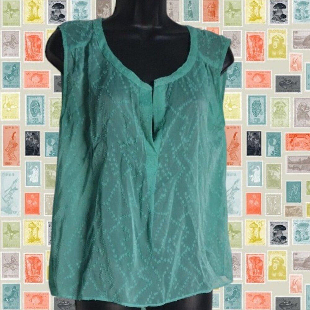 American Eagle Outfitters Mint Green Sheer Blouse Size Small